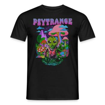 Techno House Party EDM Festival Goa Rave Psytrance - Männer T-Shirt - Schwarz - Vorne - AI Model Male 178 light (178cm)