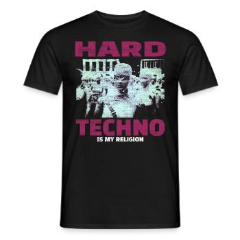 Techno House Party EDM Festival Goa Electro Rave - Männer T-Shirt - Schwarz - Vorne - AI Model Male 178 light (178cm)