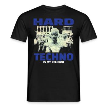 Techno House Party EDM Festival Goa Electro Rave - Männer T-Shirt - Schwarz - Vorne - AI Model Male 178 light (178cm)