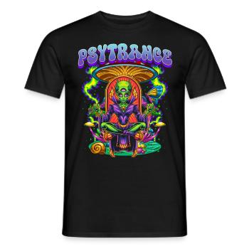 Techno House Party EDM Festival Goa Rave Psytrance - Männer T-Shirt - Schwarz - Vorne - AI Model Male 178 light (178cm)
