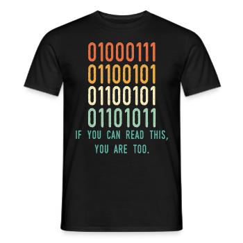 IT Geek, PC Accessories Storage Devices Evolution - Men's T-Shirt - black - Front - AI Model Male 178 light (178cm)