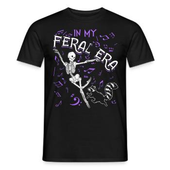 Drôle Opossum Wild Girl Fête Vacances Été - T-shirt homme - noir - Devant - AI Model Male 178 light (178cm)