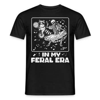 Drôle Opossum Wild Girl Fête Vacances Été - T-shirt homme - noir - Devant - AI Model Male 178 light (178cm)