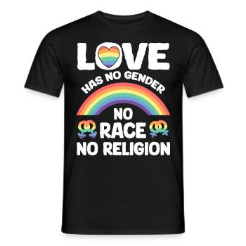 LGBTQIA+ Lesbiennes, Gays, Egalité - T-shirt homme - noir - Devant - AI Model Male 178 light (178cm)