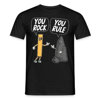 Vous rockez, vous régnez ! Musique stimulante - T-shirt homme - noir - Devant - AI Model Male 178 light (178cm)