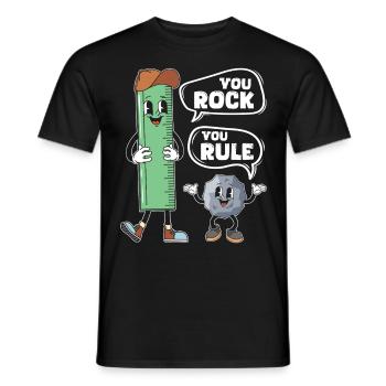 Vous rockez, vous régnez ! Musique stimulante - T-shirt homme - noir - Devant - AI Model Male 178 light (178cm)