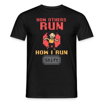 IT Geek, PC Accessories Storage Devices Evolution - Men's T-Shirt - black - Front - AI Model Male 178 light (178cm)