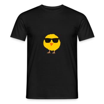 Süßes flauschiges Küken Sonnenbrille Geschenk Spaß - Männer T-Shirt - Schwarz - Vorne - AI Model Male 178 light (178cm)