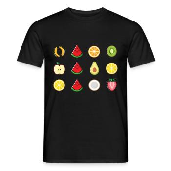 Summer fruits melons jackpot summer gift idea - Men's T-Shirt - black - Front - AI Model Male 178 light (178cm)