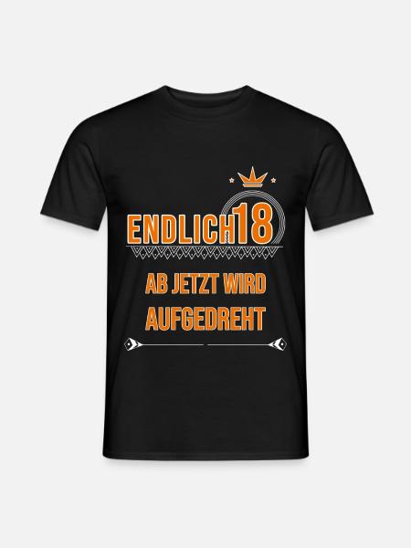 18. Geburtstag - Männer T-Shirt - Schwarz