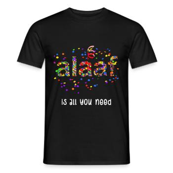 Alaaf Is All You Need Carnaval Confettis Fun - T-shirt homme - noir - Devant - AI Model Male 178 light (178cm)