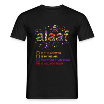Alaaf Is All You Need Carnaval Confettis Fun - T-shirt homme - noir - Devant - AI Model Male 178 light (178cm)