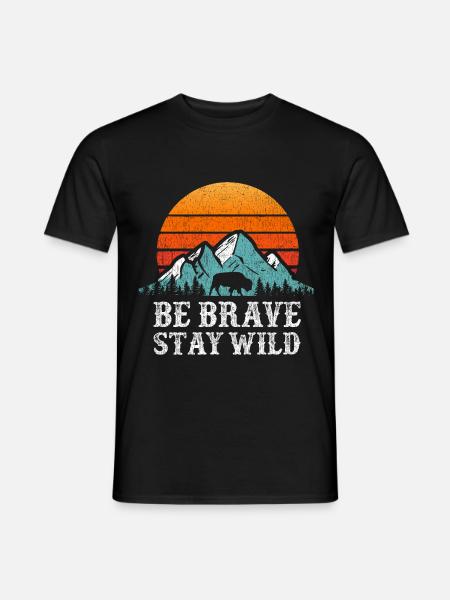 Wildness Reise Outdoor Camping Wohnmobil Roadtrip - Männer T-Shirt - Schwarz