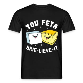 Käse Feta Käse - Männer T-Shirt - Schwarz - Vorne - AI Model Male 178 light (178cm)