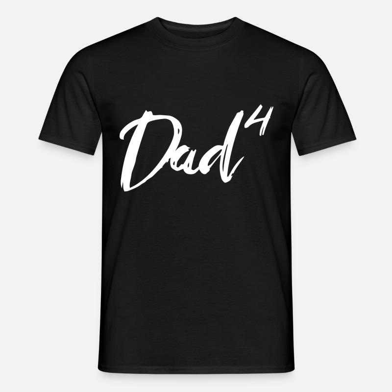 Dad Hoch Vier - Männer T-Shirt - Schwarz