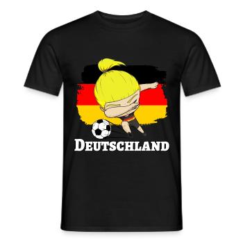 Allemagne Football féminin Femme Mädche - T-shirt homme - noir - Devant - AI Model Male 178 light (178cm)