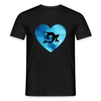 Eiskunstlauf Herz Eis Tänzerin - Männer T-Shirt - Schwarz - Vorne - AI Model Male 178 light (178cm)