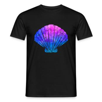 Pink Ocean Shell Beach Life - Men's T-Shirt - black - Front - AI Model Male 178 light (178cm)