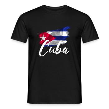 Cuba Cuban Flag - Men's T-Shirt - black - Front - AI Model Male 178 light (178cm)