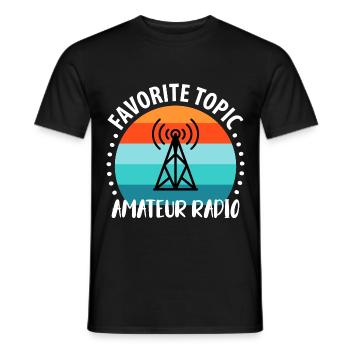 Amateur Radio Radio Radio Radio Radio Amateur Vintage - Men's T-Shirt - black - Front - AI Model Male 178 light (178cm)