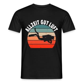 Tauchen Schorcheln Taucher Apnoe Scuba Tauchen - Männer T-Shirt - Schwarz - Vorne - AI Model Male 178 light (178cm)