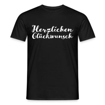 Herzlichen Glückwunsch - Männer T-Shirt - Schwarz - Vorne - AI Model Male 178 light (178cm)