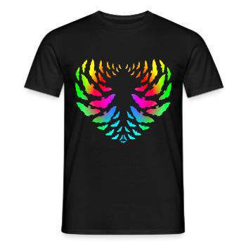 Schwarm herzförmiger Fledermäuse - Halloween - Männer T-Shirt - Schwarz - Vorne - AI Model Male 178 light (178cm)