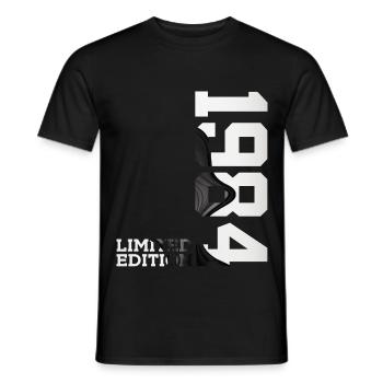 ÉDITION LIMITÉE 42E ANNIVERSAIRE 1984 - T-shirt homme - noir - Devant - AI Model Male 178 light (178cm)