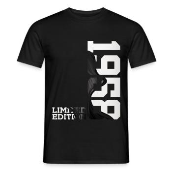 LIMITED EDITION 1958 68TH BIRTHDAY - Men's T-Shirt - black - Front - AI Model Male 178 light (178cm)