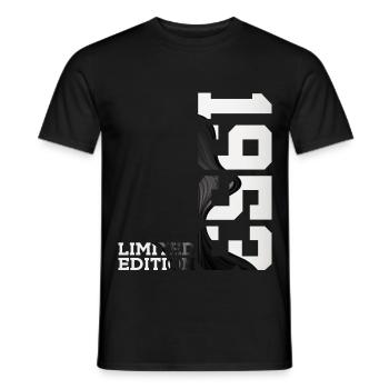 LIMITED EDITION 1953 73RD BIRTHDAY - Men's T-Shirt - black - Front - AI Model Male 178 light (178cm)