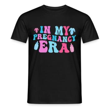 Dans mon ère de grossesse Annonce de bébé - T-shirt homme - noir - Devant - AI Model Male 178 light (178cm)