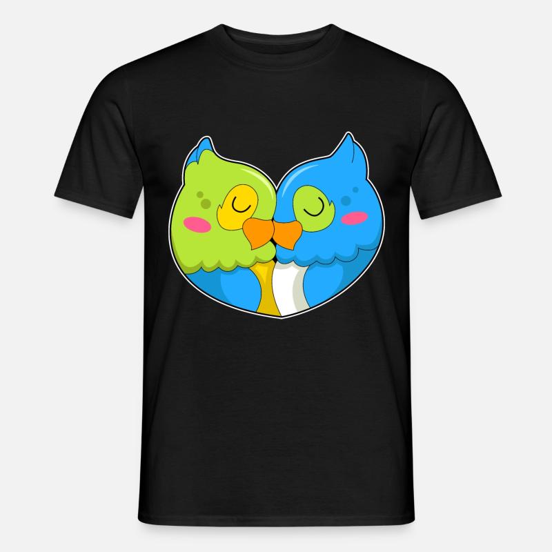Papagei Liebe - Männer T-Shirt - Schwarz