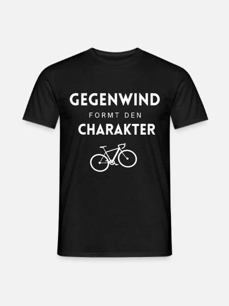 Gegenwind formt den Charakter - Männer T-Shirt - Schwarz