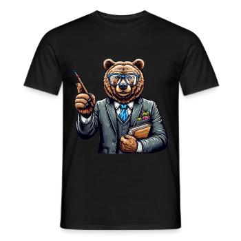 Cute Bear Teacher - Männer T-Shirt - Schwarz - Vorne - AI Model Male 178 light (178cm)