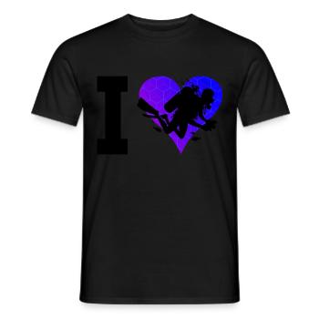 Diver Diving Scuba Diver Taucher Scuba Taucher - Men's T-Shirt - black - Front - AI Model Male 178 light (178cm)