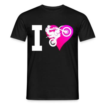 Supermoto Dirt Bike Women's Motocross Freestyle Moto - Men's T-Shirt - black - Front - AI Model Male 178 light (178cm)