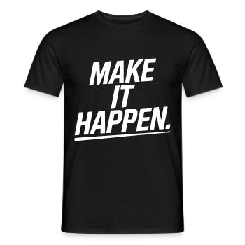 Pack es an! - Männer T-Shirt - Schwarz - Vorne - AI Model Male 178 light (178cm)