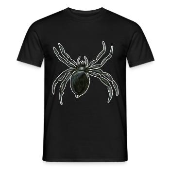spinne - spinne - spinne - zentrifuge - aranha - Männer T-Shirt - Schwarz - Vorne - AI Model Male 178 light (178cm)