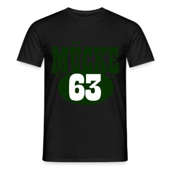 Mücke63 - Männer T-Shirt - Schwarz - Vorne - AI Model Male 178 light (178cm)