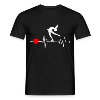 Schlittschuh Eislauf Eiskunstlaufen Eiskunstlauf - Männer T-Shirt - Schwarz - Vorne - AI Model Male 178 light (178cm)