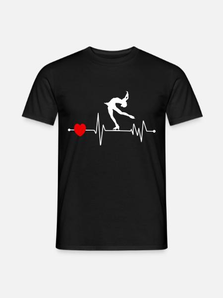 Schlittschuh Eislauf Eiskunstlaufen Eiskunstlauf - Männer T-Shirt - Schwarz