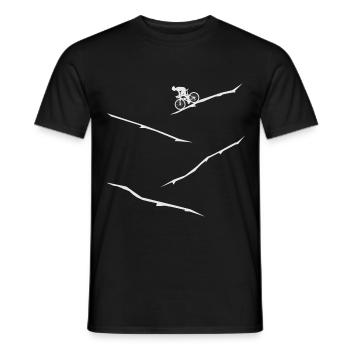 Vélo de course à Single speed da Alpen am Berg MTB - T-shirt homme - noir - Devant - AI Model Male 178 light (178cm)
