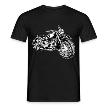 Mofa moped team Ural Ostalgie GDR mofa DDR mope - Men's T-Shirt - black - Front - AI Model Male 178 light (178cm)