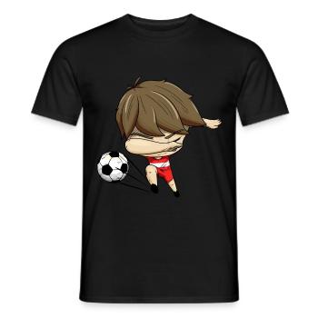 Dabbing Fußballer Österreich - Männer T-Shirt - Schwarz - Vorne - AI Model Male 178 light (178cm)