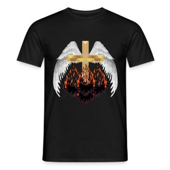 Traversez le paradis l’enfer au-delà de la réincarnation Satan - T-shirt homme - noir - Devant - AI Model Male 178 light (178cm)
