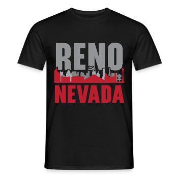 Reno Nevada USA Staat Amerika Reisen Nevadan - Männer T-Shirt - Schwarz - Vorne - AI Model Male 178 light (178cm)