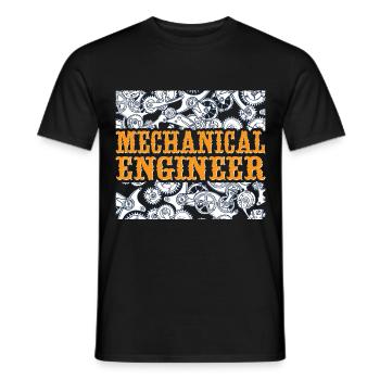 Ingénieur en mécanique Génie mécanique - T-shirt homme - noir - Devant - AI Model Male 178 light (178cm)