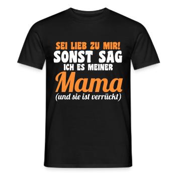 Sohn Tochter Mutter Mama - Männer T-Shirt - Schwarz - Vorne - AI Model Male 178 light (178cm)