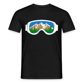Ski Snowboard Skibrille Ski Wintersport - Männer T-Shirt - Schwarz - Vorne - AI Model Male 178 light (178cm)