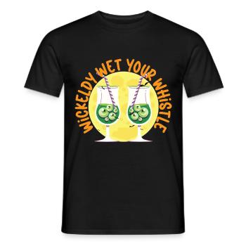 Feuchte deine Pfeife an - Männer T-Shirt - Schwarz - Vorne - AI Model Male 178 light (178cm)
